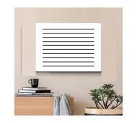 Boîte à fusibles blanche à couvercle rabattable - Boîte de distribution murale décorative pour interrupteurs créatifs - 50 x 39 cm - Accessoire électrique élégant pour décoration d'intérieur