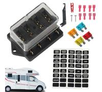Boîte à fusibles - Bloc de fusibles 12 voies - Porte-fusible de sécurité marine - Panneau d'alimentation de véhicule - Unité de circuit de protection contre les surcharges pour voiture, bateau, camion