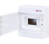 Boîte à fusibles en saillie IP40 - Petit distributeur - Distributeur de courant - Boîte de distribution en saillie - 1 rangée à 8 modules (porte blanc