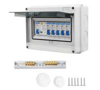 Boîte à Fusibles en Saillie IP65, Disjoncteur 63a Distributeur En Saillie Petit Distributeur, Boîte De Distribution Extérieure étanche, Interrupteur D'Air 2x6a+1x10a+1x20a+1x32a