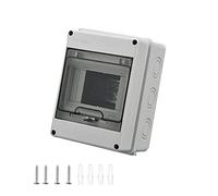 Boîte à fusibles en saillie IP65 étanche - Boîte de distribution en saillie - Avec porte - 1 rangée pour 5 modules - Bornes en laiton - Pour jardin ou extérieur (1 rangée de 5 modules)