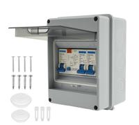 Boîte à fusibles en saillie IP65 ultra sûre 150 x 110 x 90 mm - Répartiteur en saillie - Petit répartiteur - Disjoncteur 63 A - Interrupteur d'air - Boîte de distribution pour la maison, le bureau, le