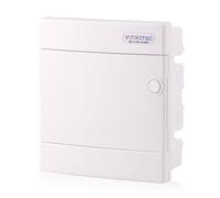 Boîte à fusibles encastrée 1 rangée IP40 8 modules Porte blanche