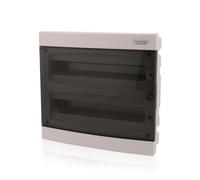 Boîte à fusibles encastrée, 2 rangées, pour 36 modules, IP40, porte transparente