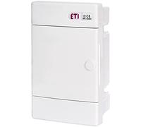 Boîte à fusibles encastrée IP40 - Boîtier de distribution - Porte blanche pour la salle de séchage - Installation dans la maison (1 rangée à 4 modules)