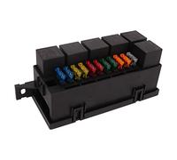 Boîte à fusibles et relais 12V, 6 fentes pour bloc de relais, porte-fusibles ATC ATO, boîte à fusibles étanche avec couvercle à 2 clips, pour voiture, camion, bateau, etc.