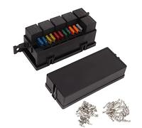 Boîte à fusibles et relais, ABS 5 broches Installation facile IP65 Boîte de relais étanche à l'eau 2 Clip Lock Cover pour bateaux