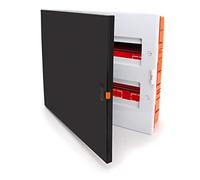 Boîte à fusibles - Montage en saillie - Petit distributeur - 36 modules - Boîtier à 2 rangées avec niveau à bulle