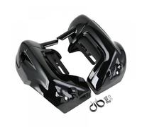 Boîte à gants de carénage de jambe ventilée inférieure compatible avec Touring Road King Street Electra 1983-2013(Vivid Black)