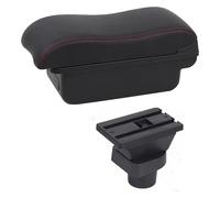 Boîte à Gants Pour MINI Pour Cooper F56 F55 Boîte Repose-coude Console Centrale Mallette Rangement, Accessoires Avec Porte-gobelet USB(Red line,B)