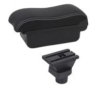 Boîte à Gants Pour MINI Pour Cooper F56 F55 Boîte Repose-coude Console Centrale Mallette Rangement, Accessoires Avec Porte-gobelet USB(White line,C)