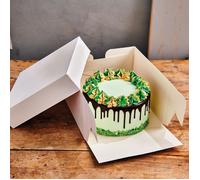 BOÎTE À GÂTEAU 35X35X15CM BLANC