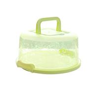 Boîte à gâteau portable Handle Poignée conteneur Pie Cupcake Green Round Transport du couvercle Lock