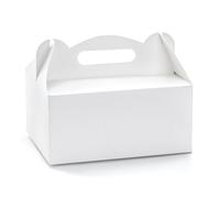 Boîte à gâteaux avec poignée 19x14x9cm pour gâteaux Set de 10 pièces blanches