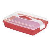 Boîte à gâteaux Curver rouge avec couvercle, 45x29,5x11 cm