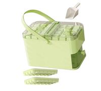 Boîte à glaçons réutilisable avec couvercle et bac à glaçons - Plateau facile à démouler - Boîte de rangement pour congélateurs - Réutilisable
