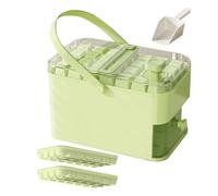 Boîte à glaçons réutilisable avec couvercle et bac à glaçons - Plateau facile à démouler - Boîte de rangement pour congélateurs - Réutilisable