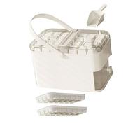 Boîte à glaçons réutilisable avec couvercle et bac à glaçons - Plateau facile à démouler - Boîte de rangement pour congélateurs - Réutilisable