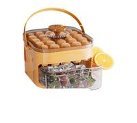 Boîte à glaçons réutilisable avec couvercle et bac à glaçons - Plateau facile à démouler - Boîte de rangement pour congélateurs - Réutilisable