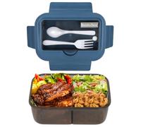 Boîte à goûter 1400 ml - Boîte à déjeuner décontractée pour adultes - Boîte à sandwich avec couverts - Umami - Peu encombrante