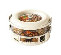 Boîte à goûter - 6 compartiments, double couche empilable avec couvercle | Boîte à goûter pour stocker les légumes, les fruits, les bonbons, les fêtes ou un usage quotidien