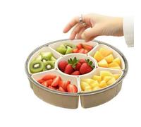 Boîte à goûter, 6 tiroirs de séparation avec couvercle et poignée | Boîte de rangement alimentaire hermétique réutilisable pour sandwich salade bonbons charcuterie légumes fruits fruits biscuits fête