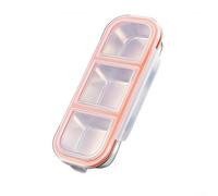 Boîte à goûter anti-fuite en acier inoxydable avec 3 compartiments pour stocker plusieurs collations ou articles de déjeuner en toute sécurité sans transfert de saveur (3 compartiments)