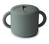 mushie Bol Tasse à Collation Silicone | Sans BPA | Assiette Anti Renversement | Accessoires pour Bébé, Jeunes Enfants Garçons et Filles | Passent au Lave-Vaisselle et au Micro-Ondes | Dried Thyme
