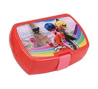 Fun House Boîte à goûter Miraculous Ladybug 006082 H6,5×L17×P13,5 cm Rouge
