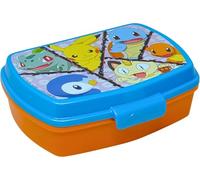 Boîte à Goûter Enfant Garçon pour fans de Pokémon 17x14 cm - Lunch Box Snack École Maternelle et Primaire (3-8 Ans) - Boîte à Repas Plastique Sans BPA avec Fermeture Facile
