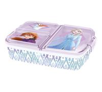 Boîte à goûter multi-compartiments - Ice Magic - La Reine des Neiges - Rose - Sans BPA - 19,5 x 16,5 x 6,7 cm