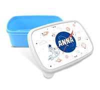 Boîte à goûter pour Filles. Boîte à goûter avec nom. Boîte à deyeuner. Boîte à lunch. Convient aux Micro-Ondes et ne Contient ni BPA, ni phtalates, ni métaux Lourds. Cadeaux personnalisés. NASA