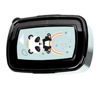 Boîte À Goûter Rectangulaire Pvc 18 Cm Panda Happy Days Noir TU