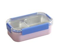 Boîte à goûter verte en acier inoxydable - Plastique anti-fuite en acier inoxydable avec un design réutilisable tandis que le panier supérieur it39s est au lave-vaisselle (ajout 6)