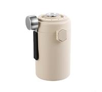 Boîte à grains de café avec joint sous vide, hygromètre, design en acier inoxydable, fonctionnement à un bouton, date rotative, stockage hermétique pour une fraîcheur optimale (blanc)