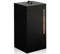 Boîte À Granulés De Bois Métal Noir 45 Kg Avec Roulettes