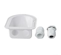 Boîte à œillets pour installations de panneaux solaires, passe-câbles en ABS étanche pour toit de camping-car, pont de bateau et supports photovoltaïques, 127 x 93 (noir)