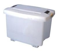 Boîte à ingrédients avec clips de couleurs et roulettes - 70 L - Polypropylène70