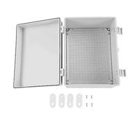 Boîte à jonction électrique Boîtier en plastique étanche avec plaque de montage Gris industriel ABS durable pour les projets de bricolage intérieur extérieur (400 x 300 x 200 mm / 15,75 x 11,81 x