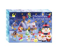 Boîte À L'Aveugle Universelle Pour Accessoires, Coffret De Noël, Compte À Rebours, Couleur Délicate, 24 Grilles De Rangement, Ornements, Jouets, Cadeau, 1 Ensemble