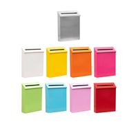 Boîte à leçons murale, boîte aux lettres de grande capacité, boîte aux lettres en métal, boîtes à leçons pour l'extérieur, 8.66 en effet x 2.36 en effet x 11.42 en effet BLANC