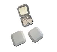 Boîte à lentilles de Contact carrée couleur bonbon, étui Portable solide avec jeu bâtons d'aspiration for Kit voyage 4 pièces(Blue)