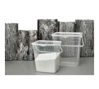 Boîte à lessive, 10 litres, gris transparent