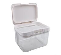 Boîte à lessive 5,5 l hermétique avec couvercle - Récipient de poudre de lessive protection contre l'humidité pour buanderie organisateur blanc (2,9)