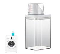 Boîte à lessive liquide de grande capacité, distributeur de détergent à linge, avec couvercle doseur anti-fuite, joint en silicone, réutilisable, antirouille et anti-dommages, pour détergent liquide