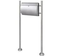 Boîte à lettre sur support en acier inoxydable Gris G