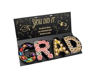 Boîte à lettres à remplir pour diplômes, étui à fleurs à faire soi-même - Boîtes de remise de diplôme 2026 | Pour étudiant, lycée, université, fête, cérémonie de faveur