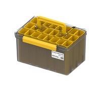 Boîte à leurres - Conteneur pour matériel de pêche, 1 bac de rangement pour matériel de pêche, plateau étanche avec joint d'étanchéité, matériel de pêche, coffre double face pour gabarits de calmar