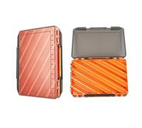 Boîte à leurres double face avec trou de drainage en forme de Y pour un rangement sécurisé des hameçons et un accès facile à l'appât de pêche (orange)