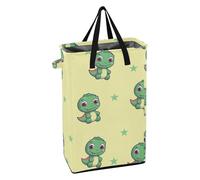 Boîte à linge avec poignées - Grand panier à linge imperméable pour garçons - Panier à vêtements sales pour collège - Motif extraterrestres mignons sur jaune